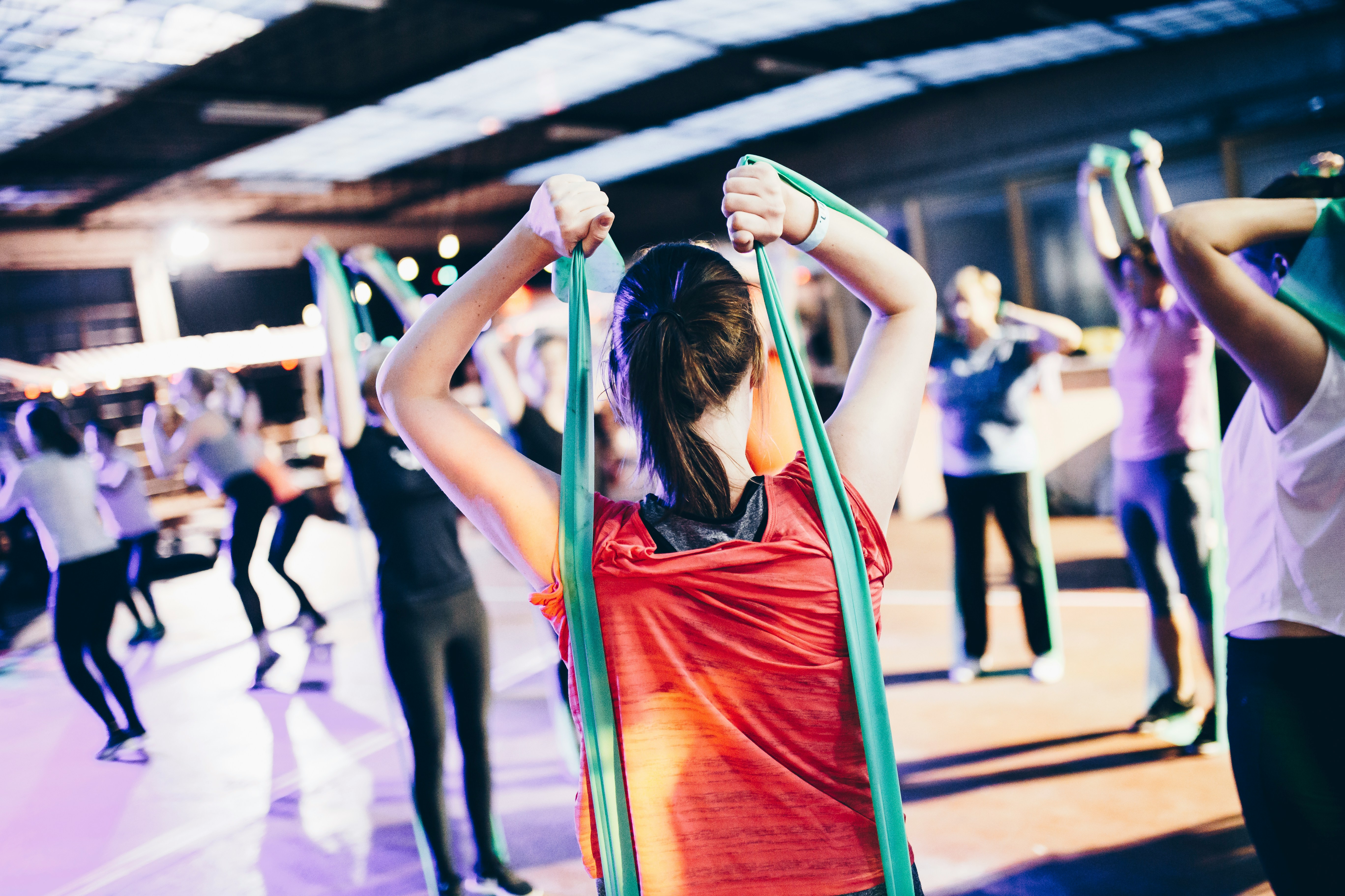 Members exercising together in the Crestline gym